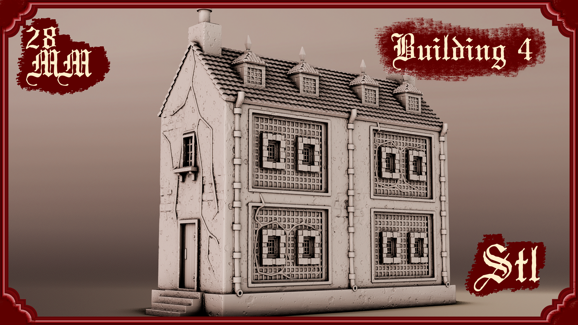 Stylized Gothic World - Building 4 (Digital File)