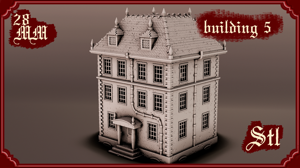 Stylized Gothic World - Building 5 (Digital File)