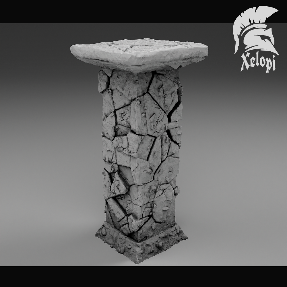 Dark Dungeons - Ruins Support Pillar - (Digital File)