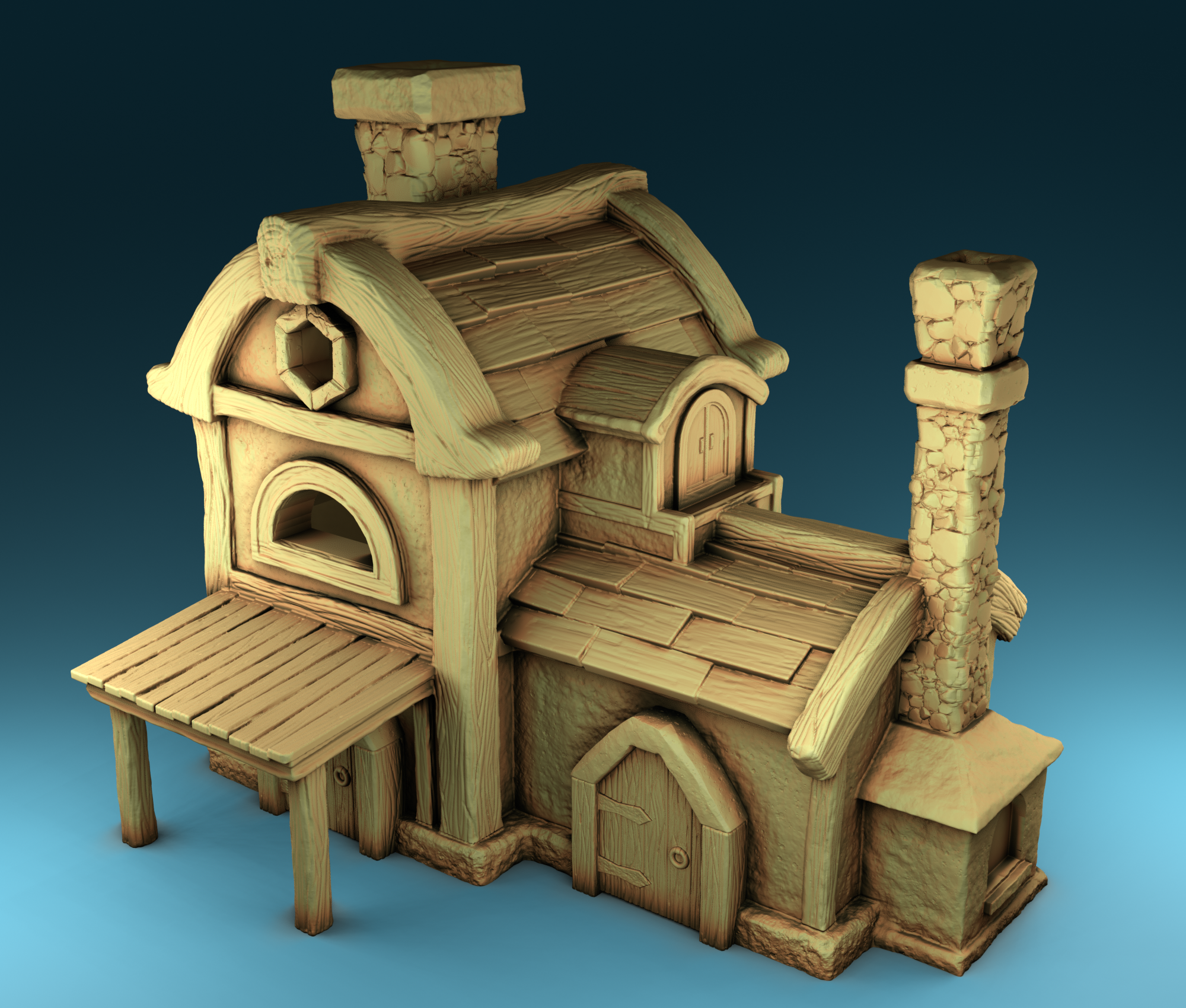 Stylized Middle Ages Part 2 - Building 6 (Digital file)