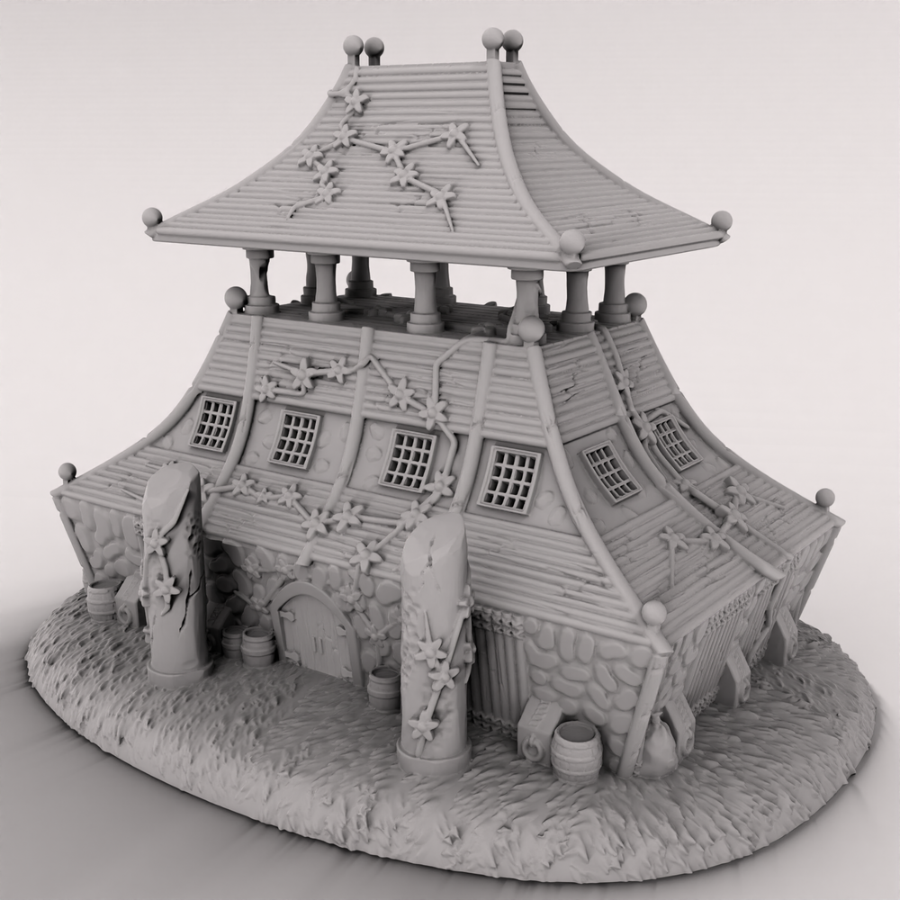 Architecture of different times Chinese Temple - (Digital File)