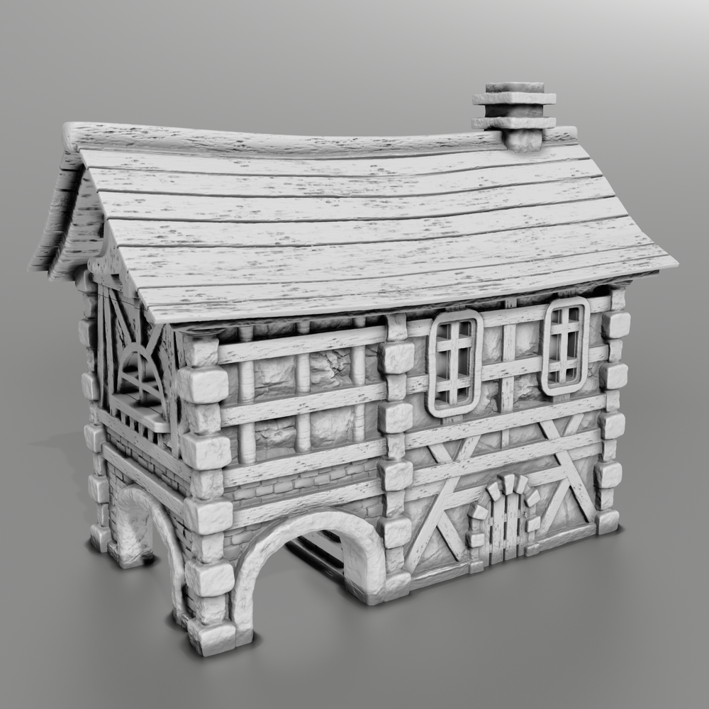 Stylized Middle Ages Part 4 - River House (Digital file)