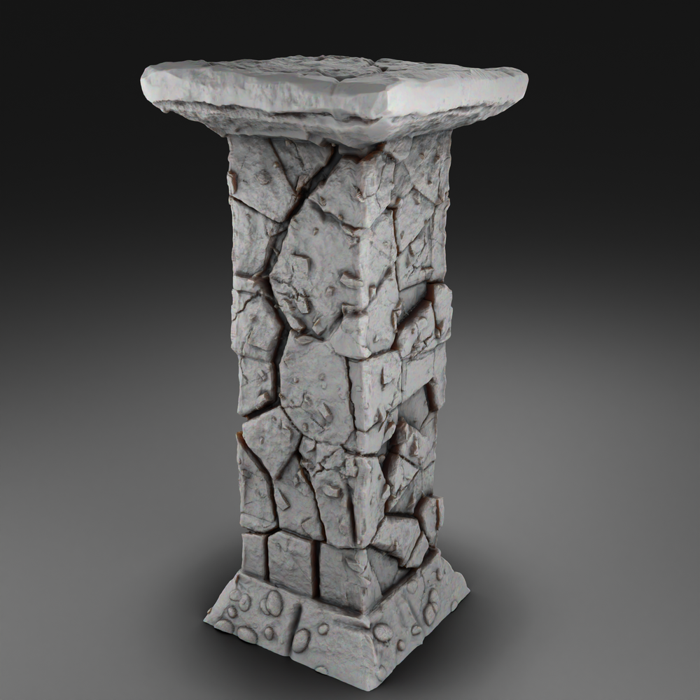 Medieval environment 28mm , 32mm  or 75mm - Pillar (Digital File)