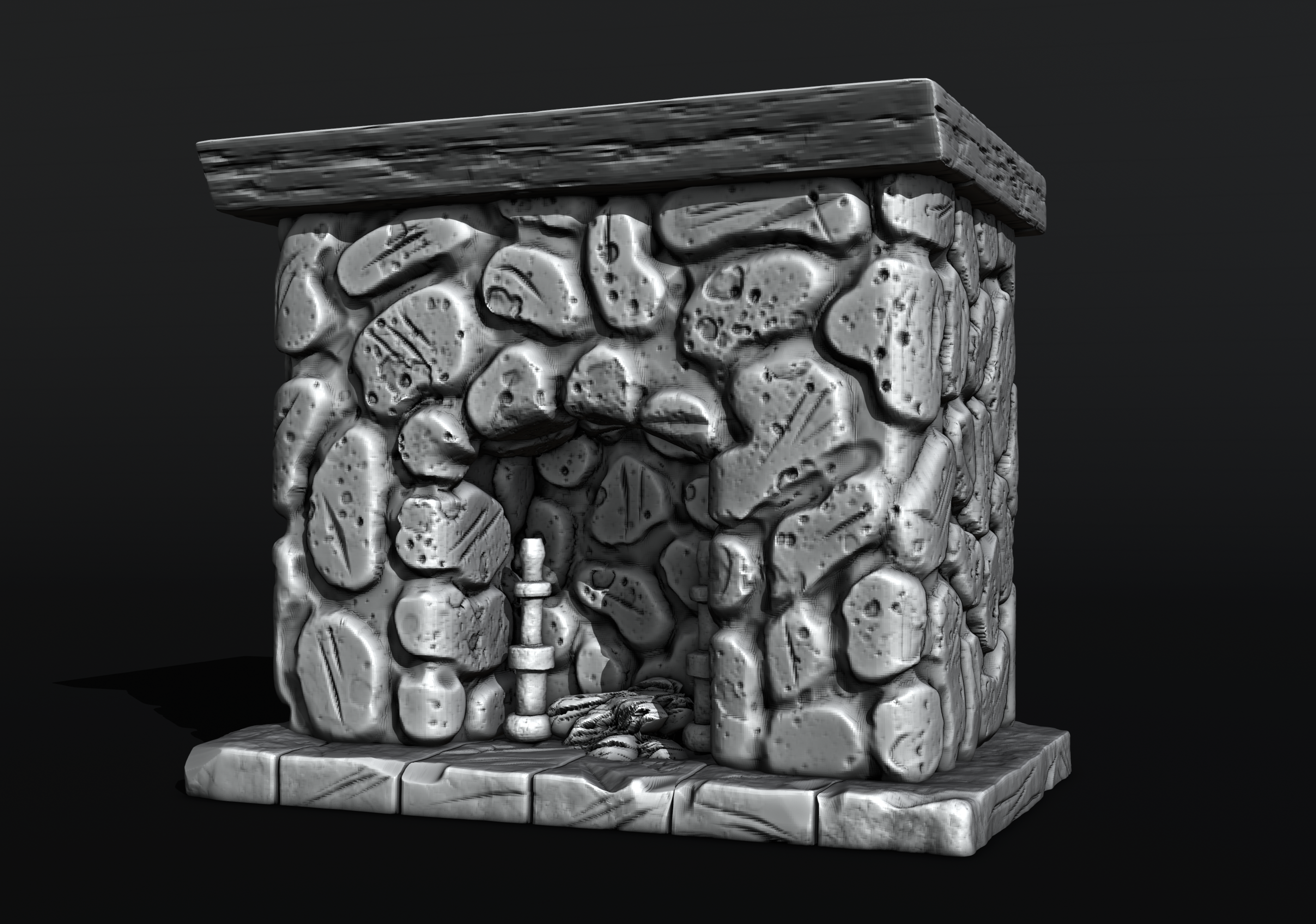 Hobbits - Interior - Fireplace (Digital File)
