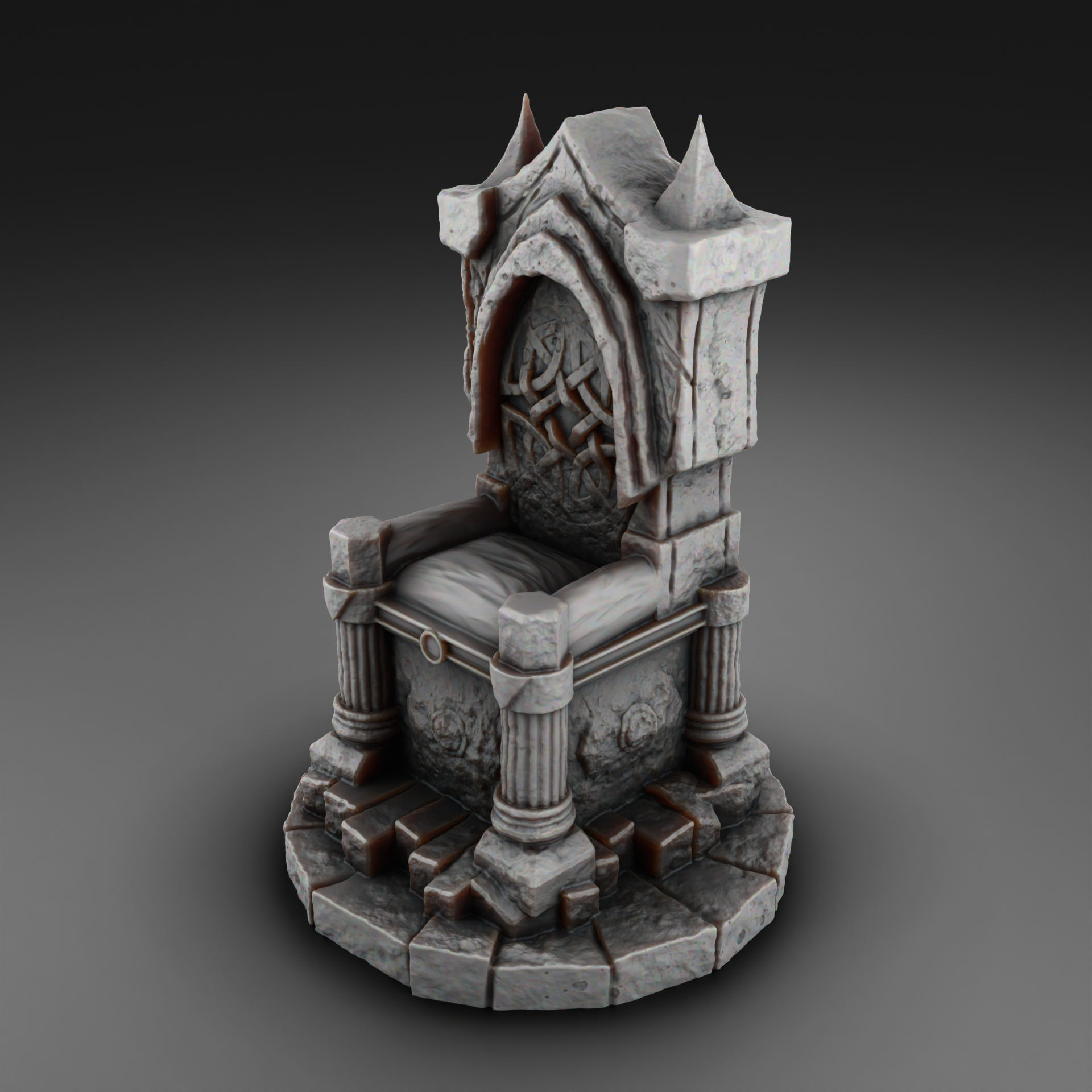 Medieval environment 28mm , 32mm  or 75mm - Throne (Digital File)