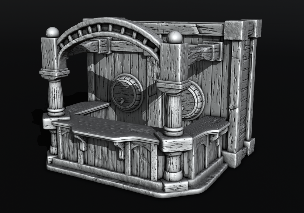 Hobbits - Interior - Bar Counter (Digital File)