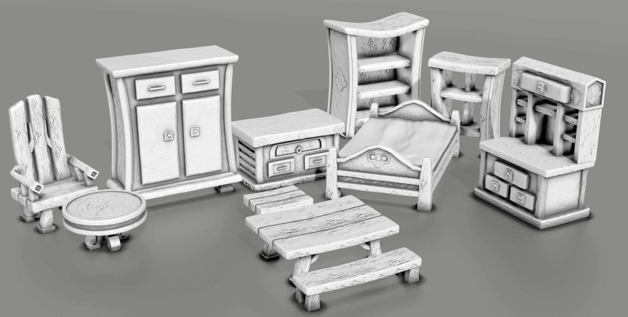 Stylized Middle Ages Part 4 - Interior (Digital file)