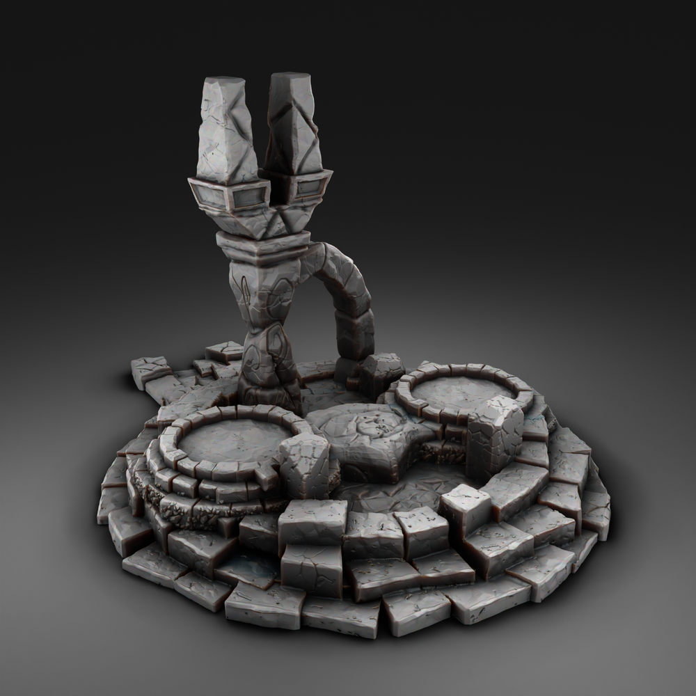 Medieval environment 28mm , 32mm  or 75mm - Ritual Shrine (Digital File)