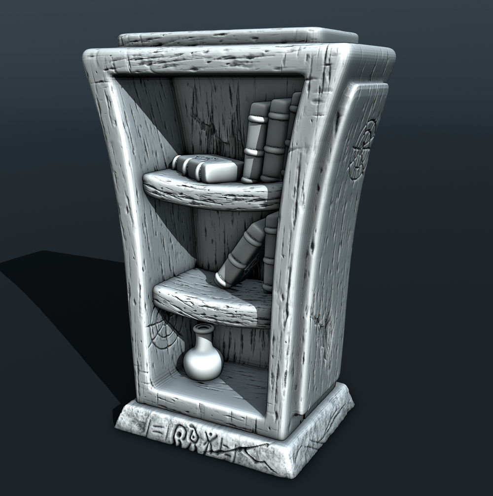 Stylized Middle Ages Part 3 - Interior - Bookshelf (Digital file)