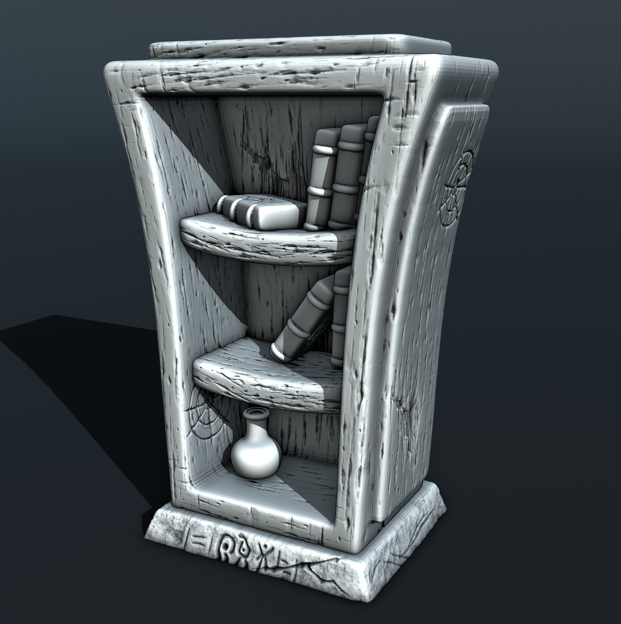 Stylized Middle Ages Part 3 - Interior - Bookshelf (Digital file)