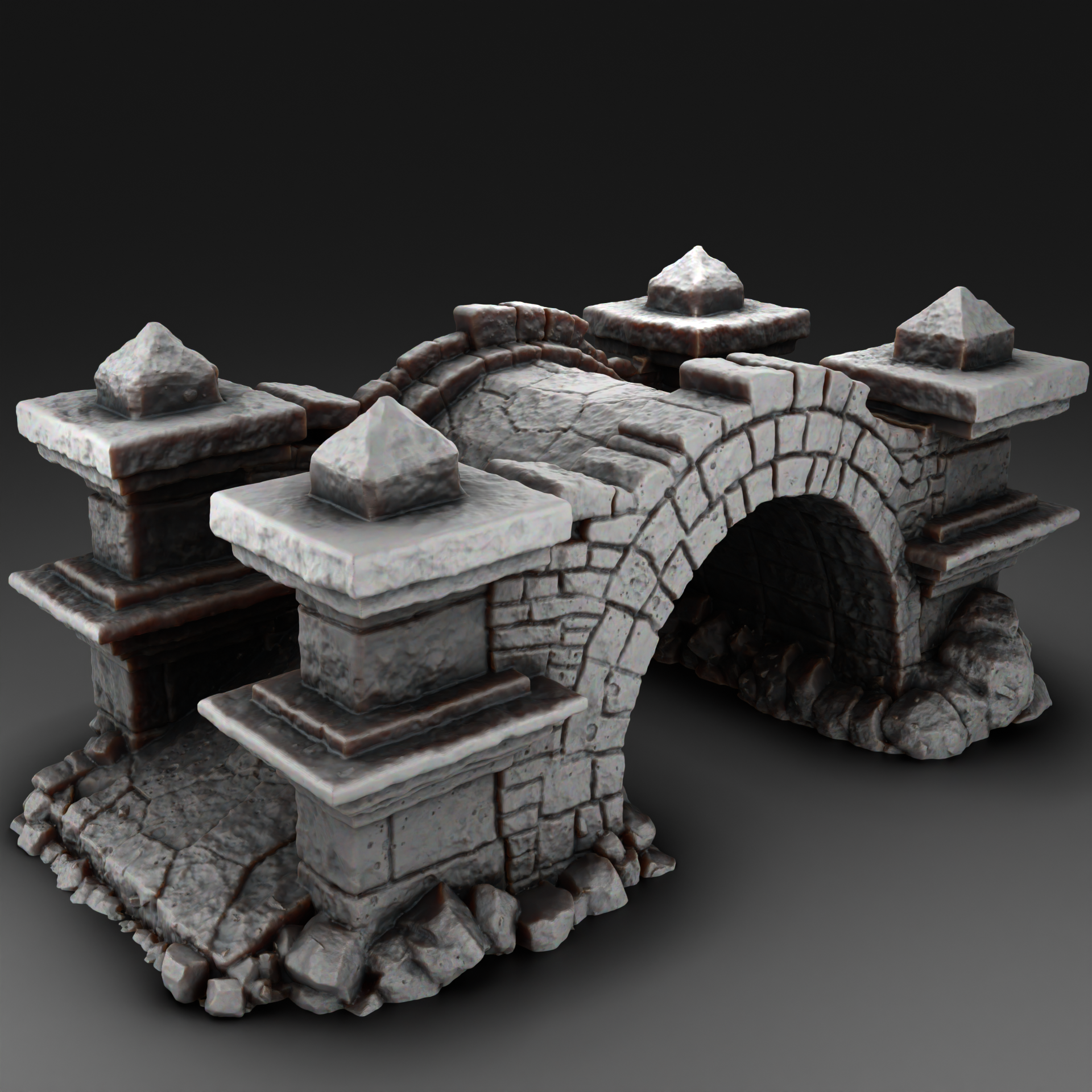 Medieval environment 28mm , 32mm  or 75mm - Stone Bridge (Digital File)