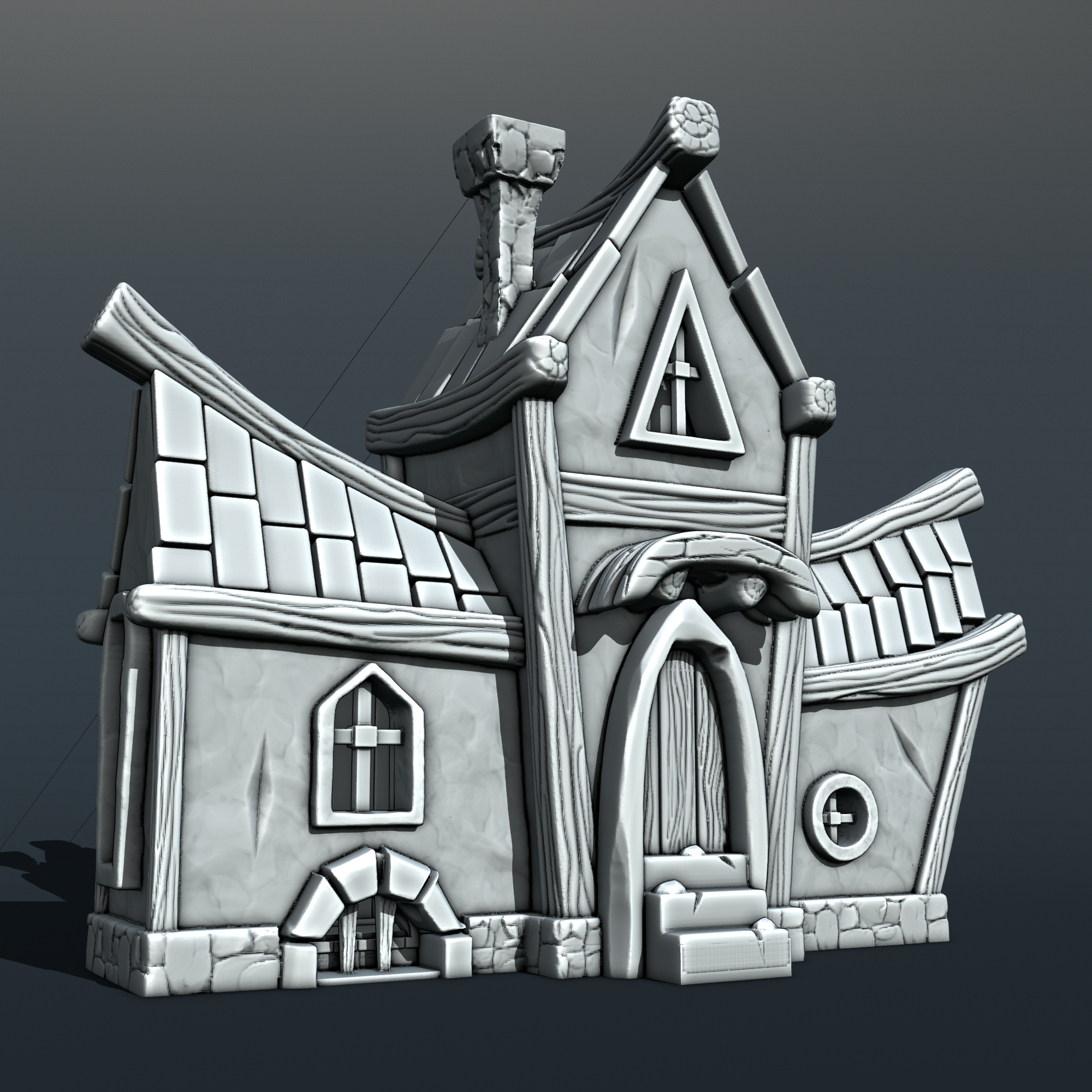 Stylized Middle Ages Part 3 - Building 2 (Digital file)