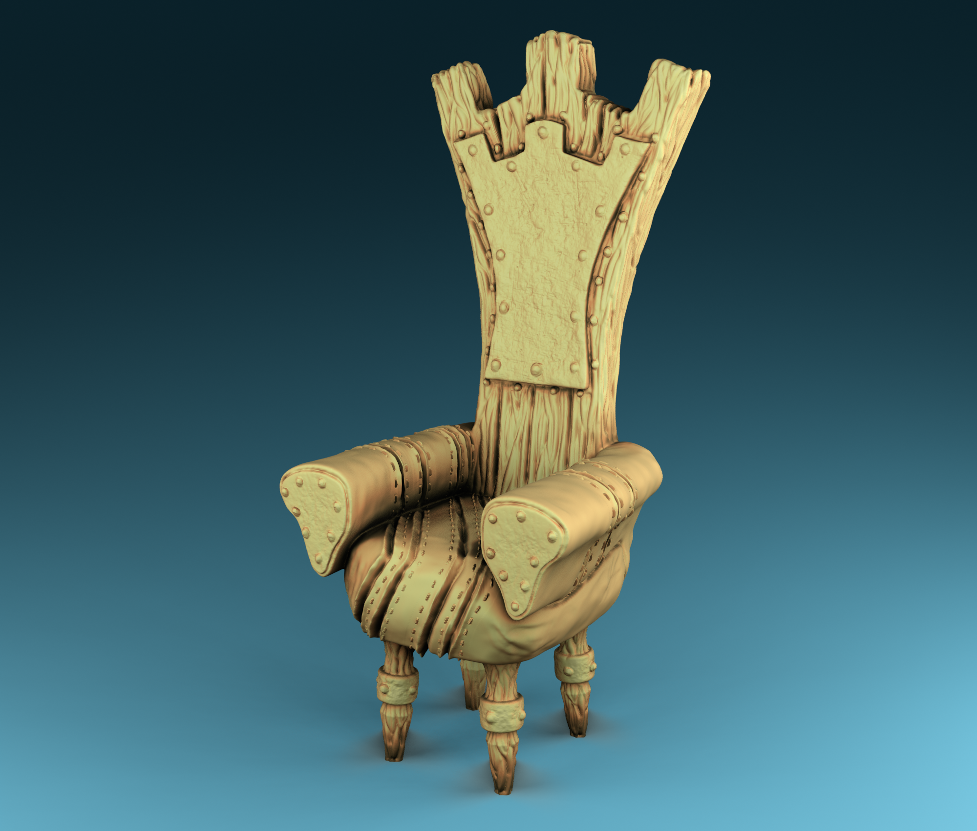 Stylized Middle Ages Part 2 - Interior - Chair (Digital file)