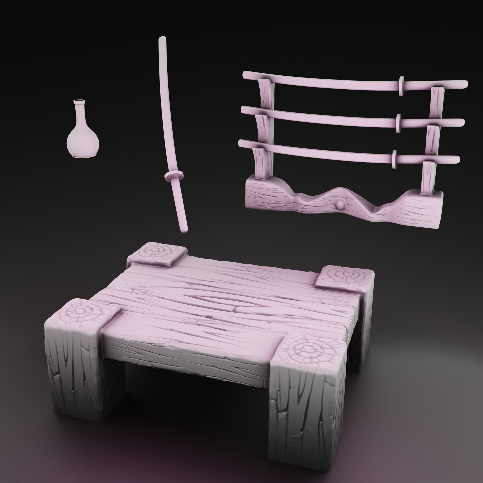 Japan Part 2 - Table, Sword, Bottle (Digital File)
