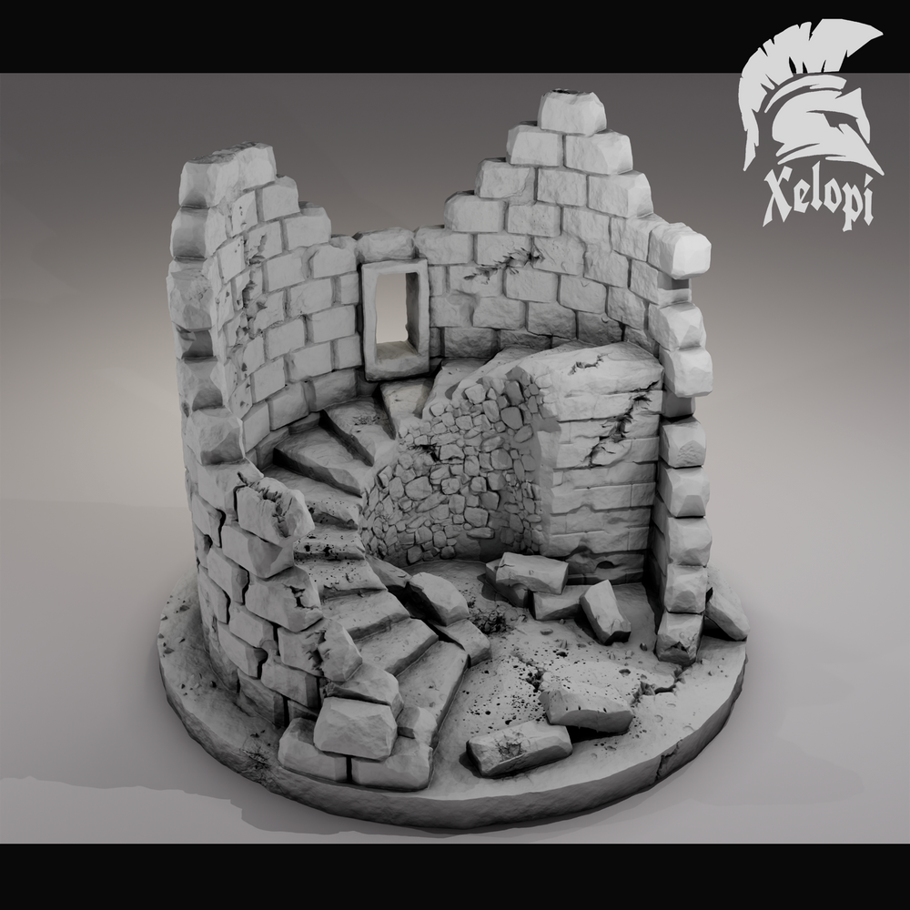 Dark Dungeons - Ruins Staircase - (Digital File)
