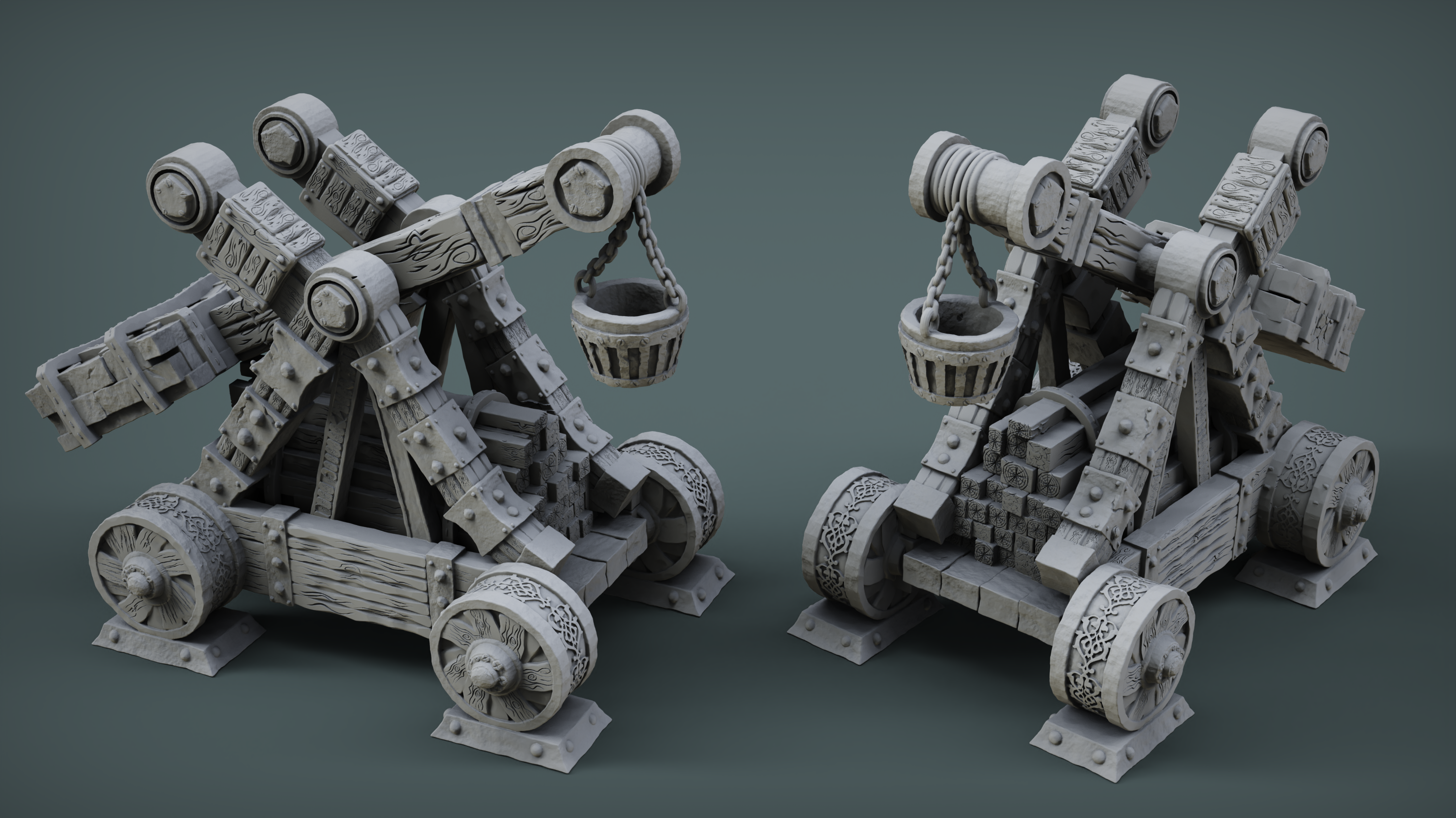 Siege and Defensive Structures - Catapult (Digital File)