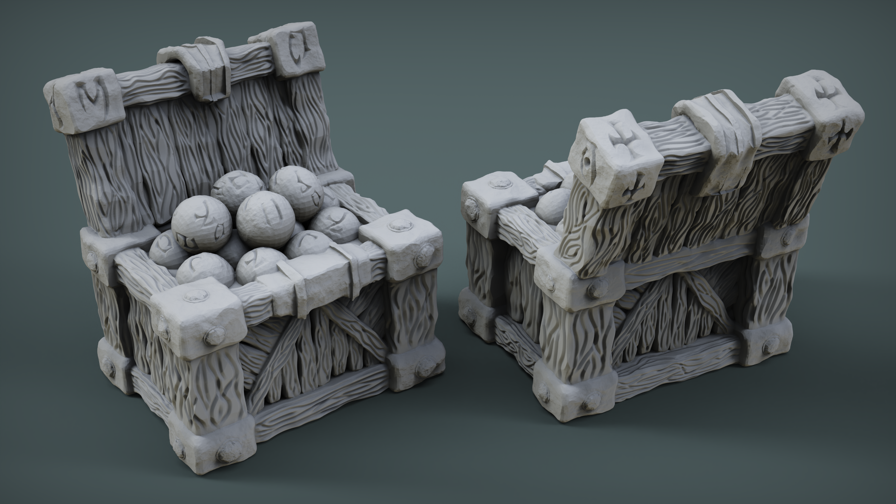 Siege and Defensive Structures - Box With Supplies (Digital File)