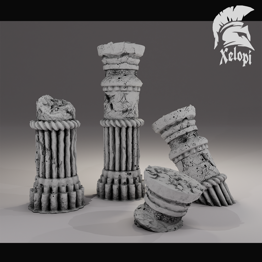 Dark Dungeons - Ruins Pillars - (Digital File)
