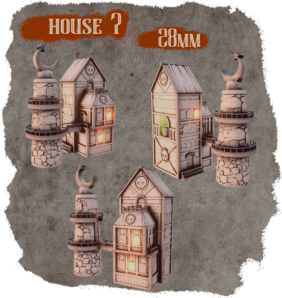 Forgotten Middle Ages - Mage House and Tower (Digital File)