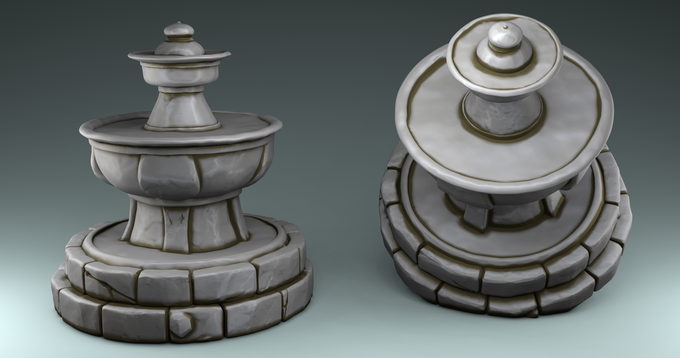 Stylized Magic World - Fountain (Digital File)