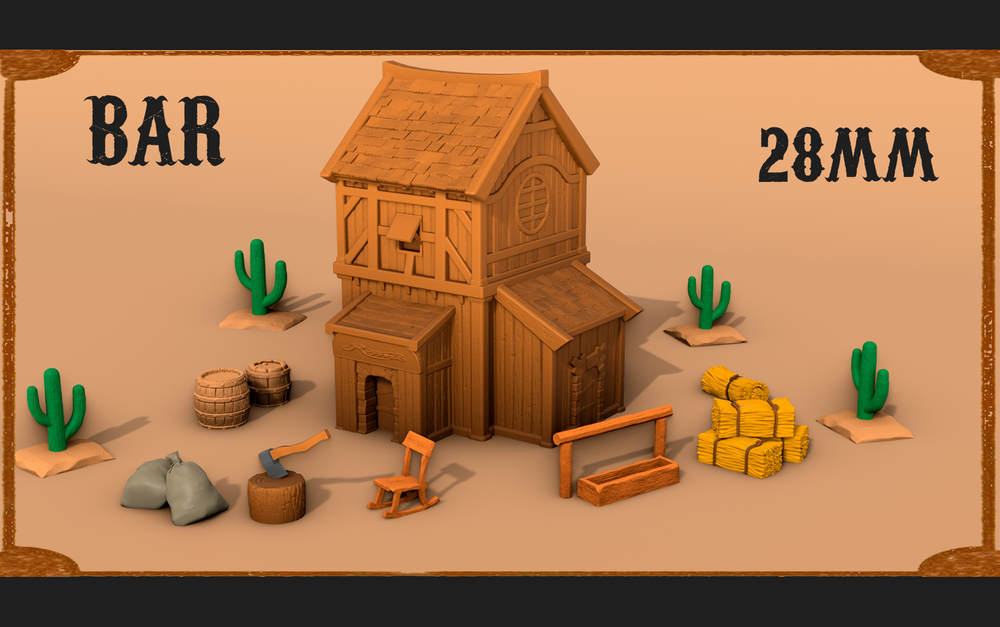 Wild West - Bar (Digital file)