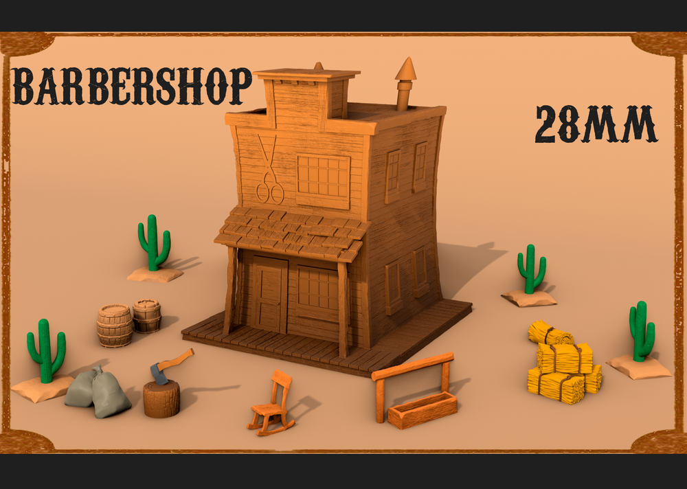 Wild West - Barbershop (Digital file)