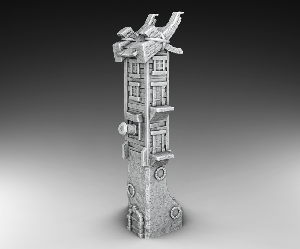 Medieval Architecture Set Building 10 - (Digital File)