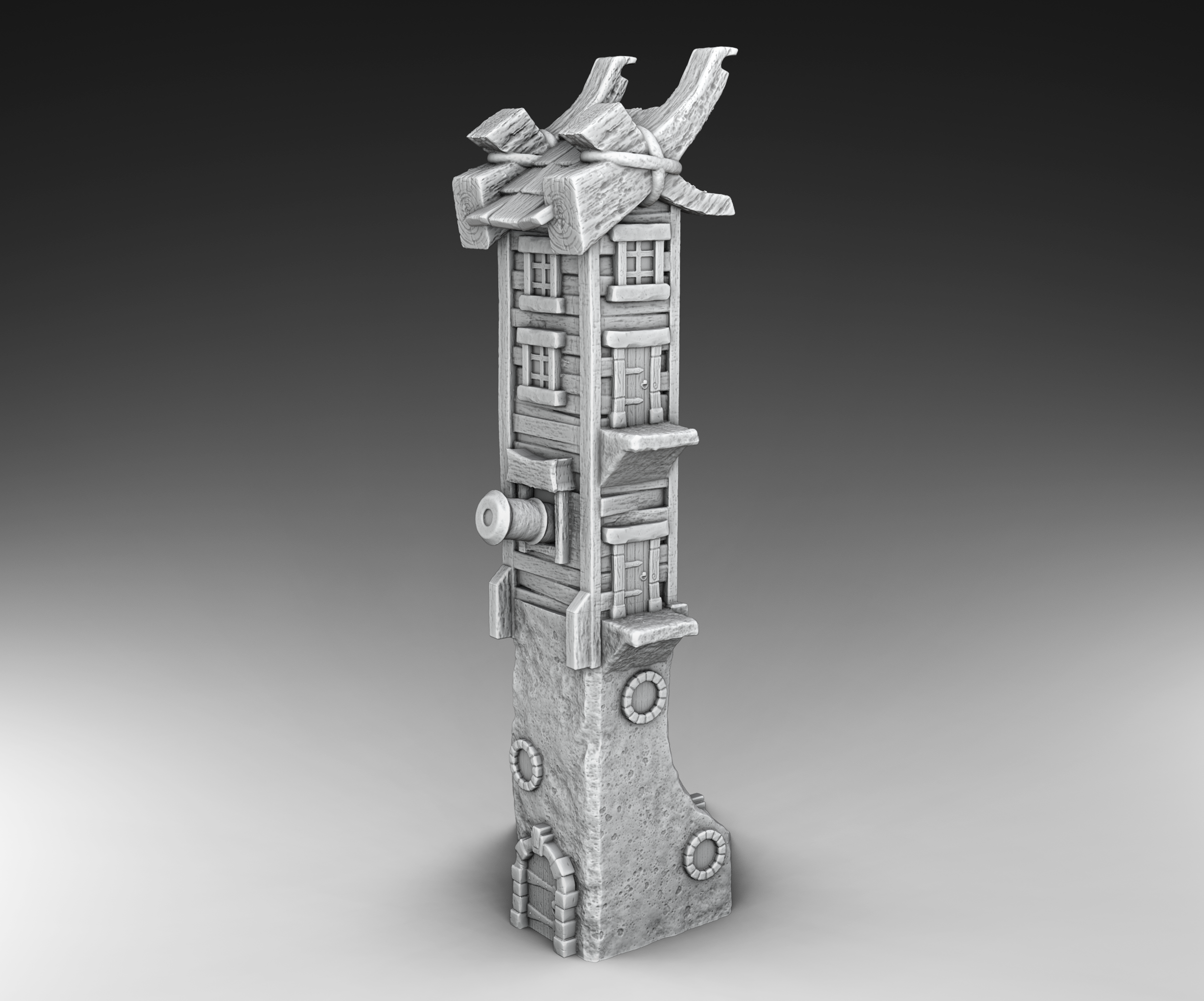 Medieval Architecture Set Building 10 - (Digital File)