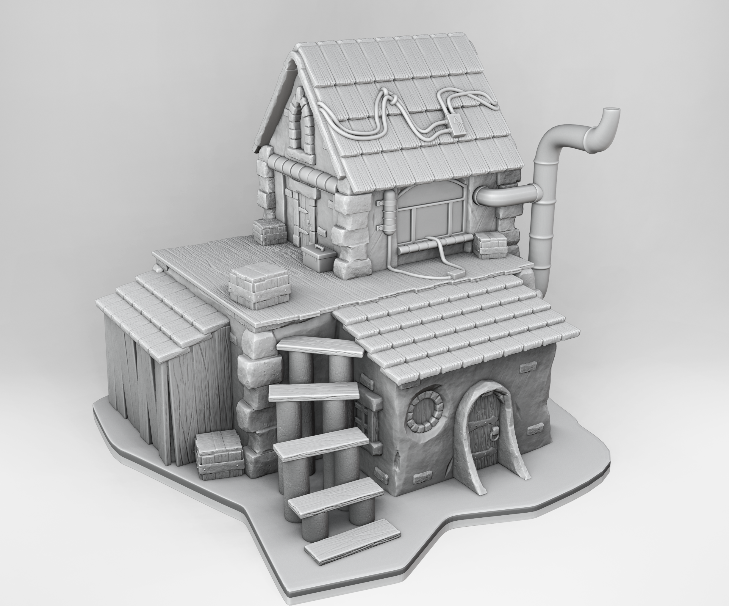 Medieval Architecture Set Building 2 - (Digital File)
