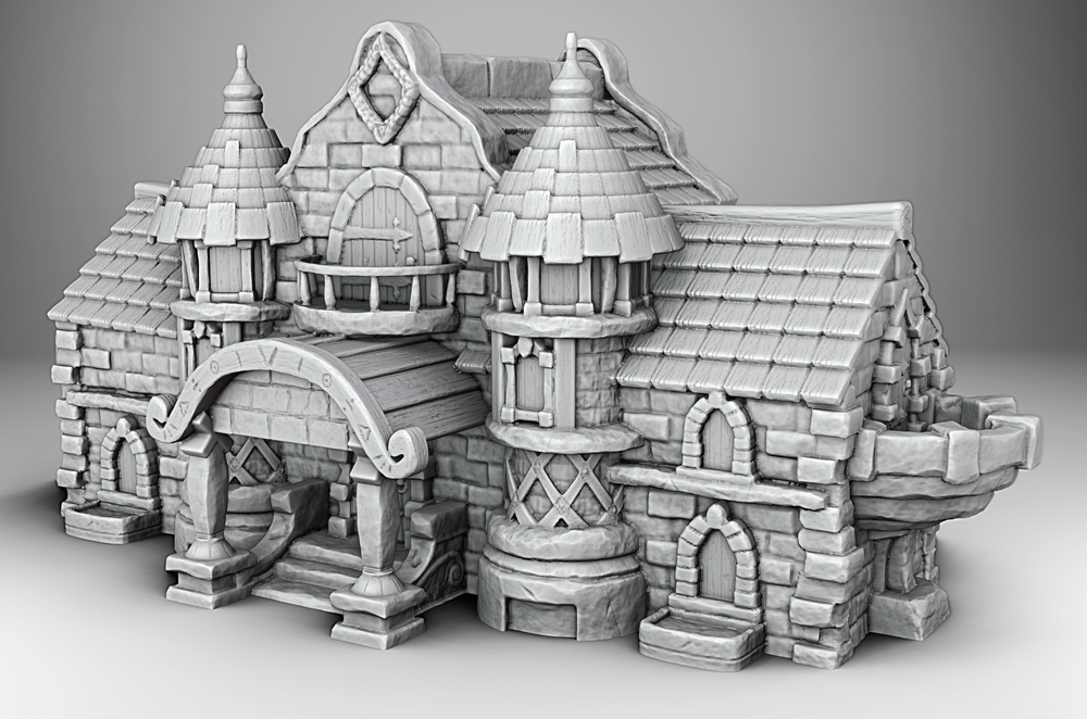 Medieval Architecture Set Building 3 - (Digital File)