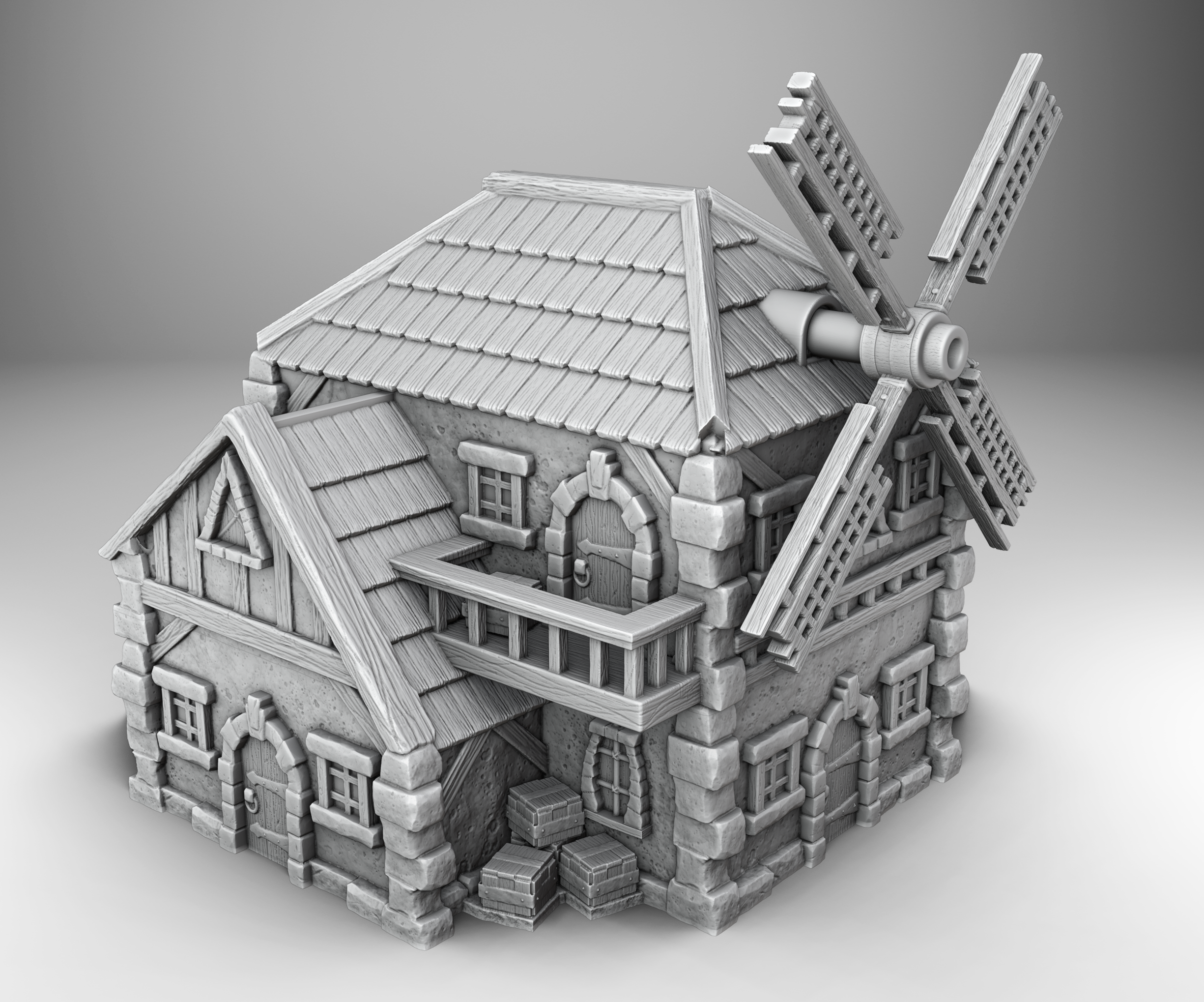 Medieval Architecture Set Building 5 - (Digital File)