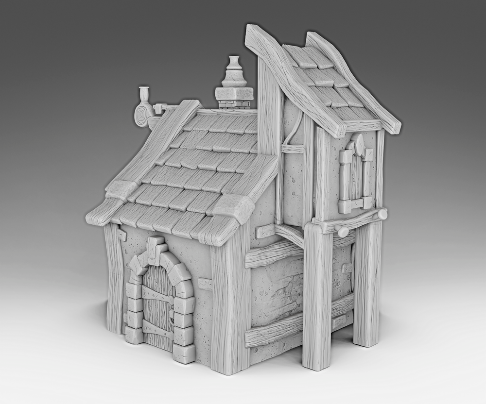 Medieval Architecture Set Building 7 - (Digital File)