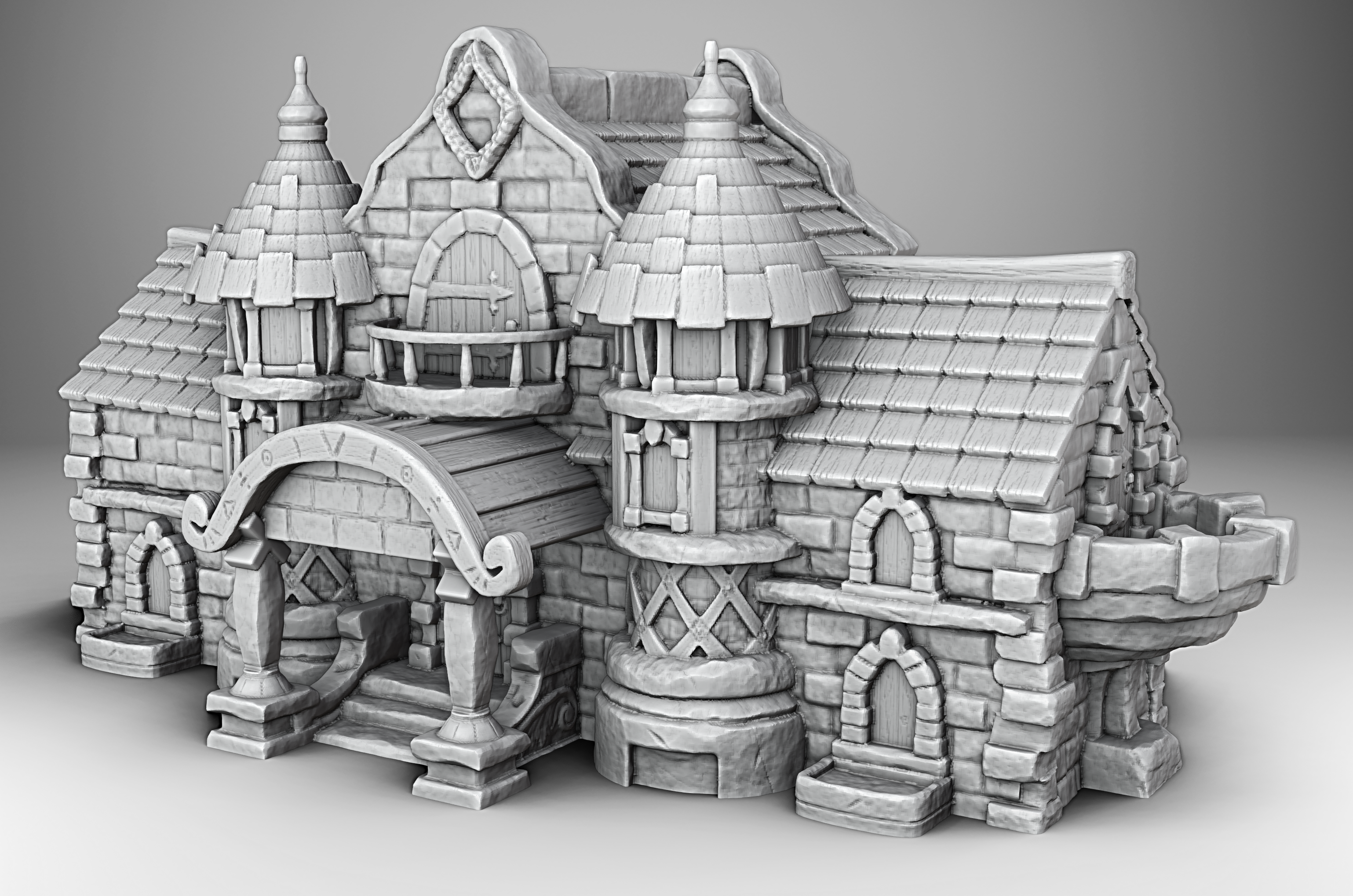 Medieval Architecture Set 1 STL's (Digital Files)