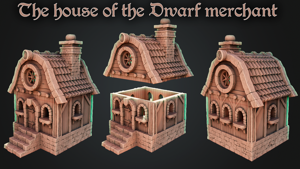 Architecture of the Dwarves - House of the Dwarf Merchant - (Digital File)