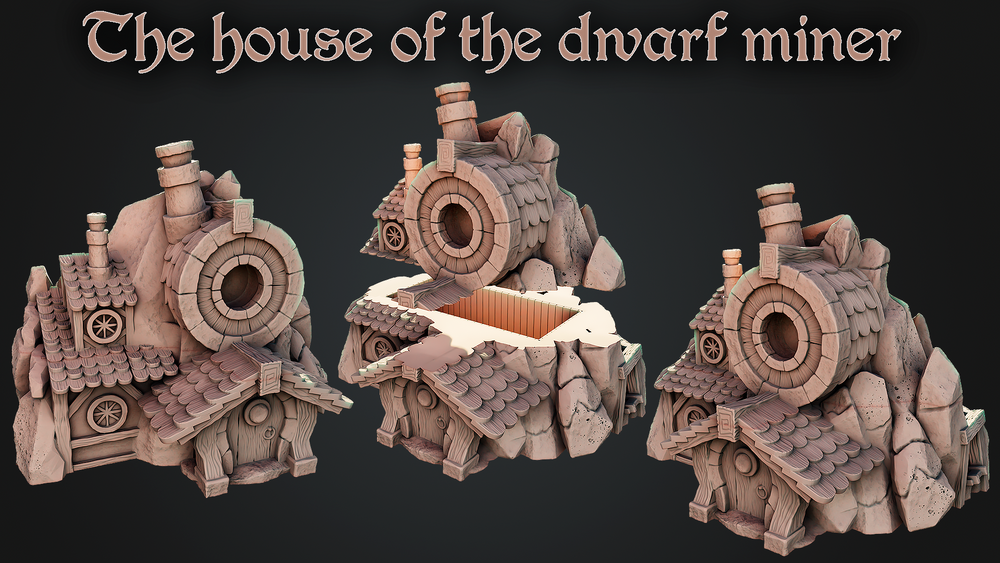 Architecture of the Dwarves - House of the Dwarf Miner - (Digital File)