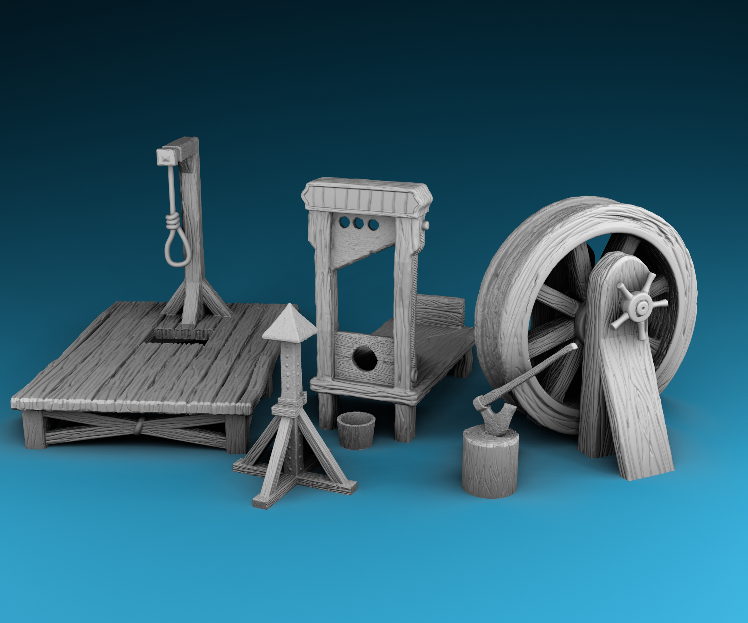 Medieval Architecture Set 1 STL's (Digital Files)
