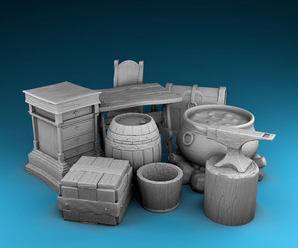 Medieval Architecture Set 1 STL's (Digital Files)