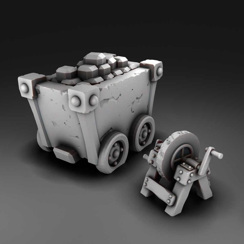Architecture of forest dwellers - Mine Cart - (Digital File)