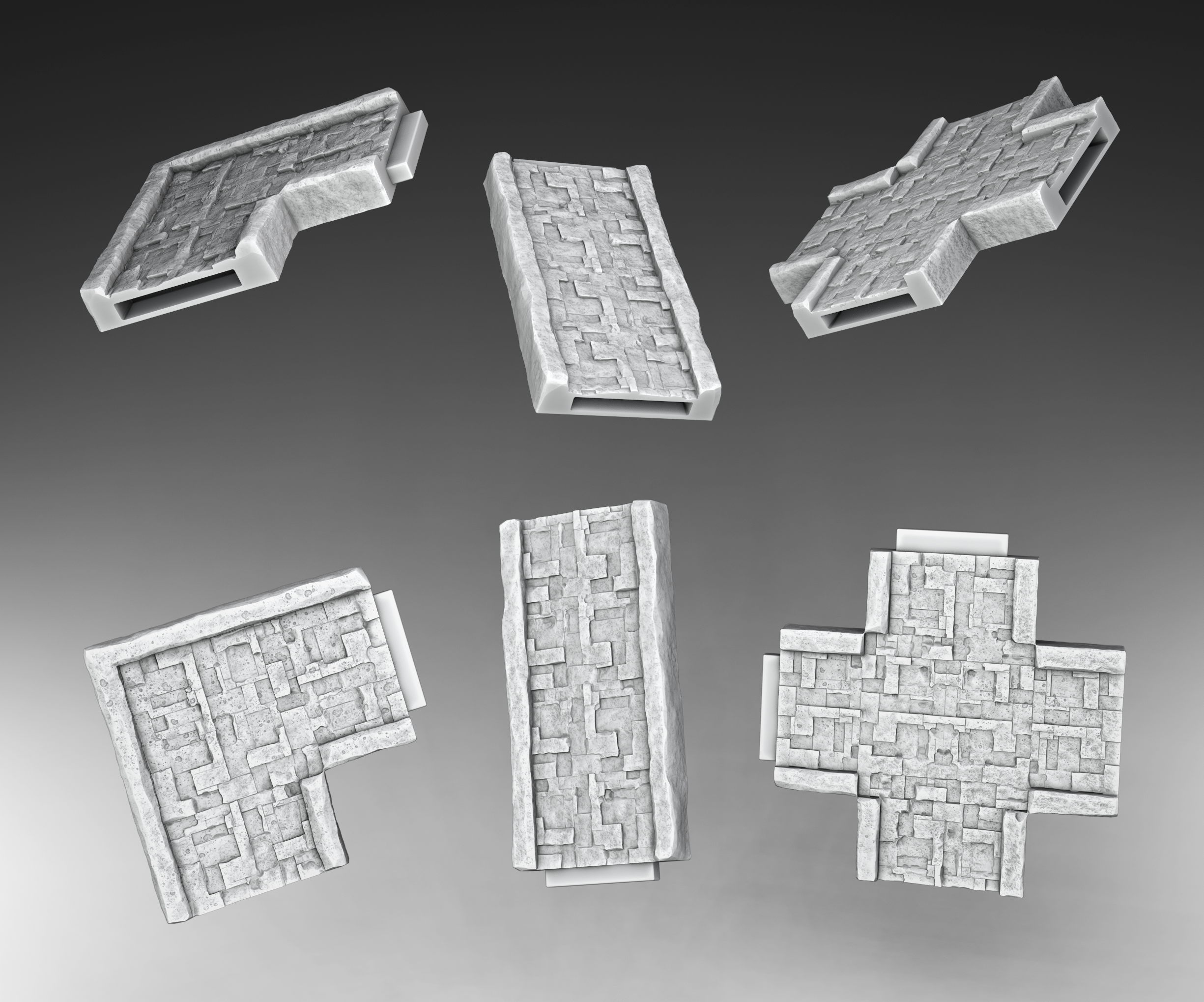 Medieval Architecture Set Roads- (Digital File)