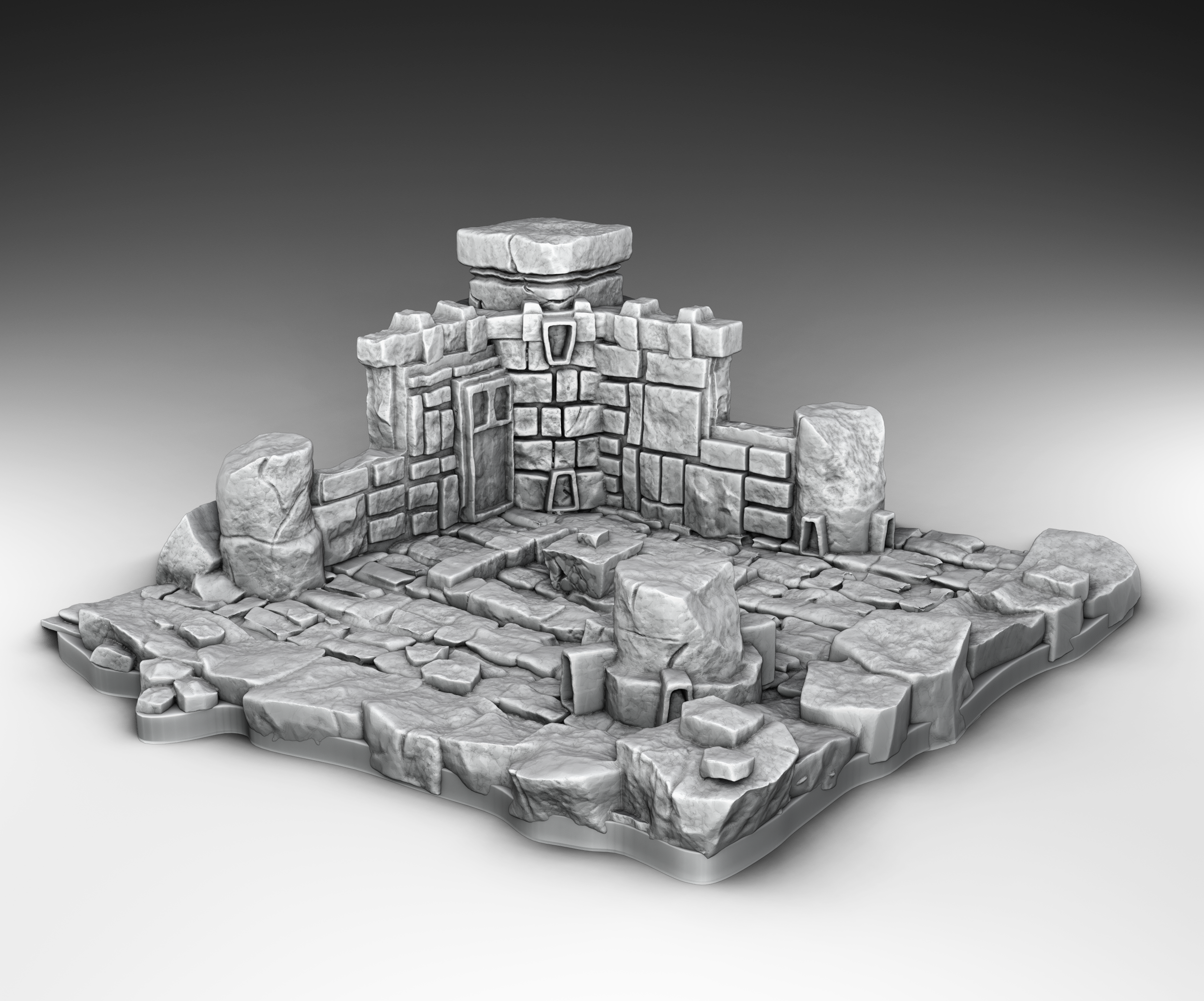 Medieval Architecture Set Ruins- (Digital File)