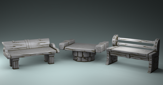 Stylized Magic World - Bench (Digital File)