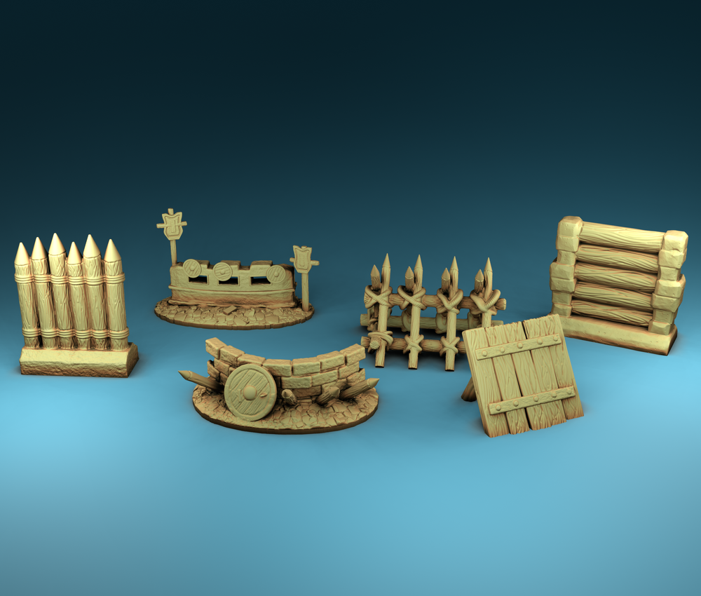 Stylized Middle Ages Part 2 - Barricades (Digital file)